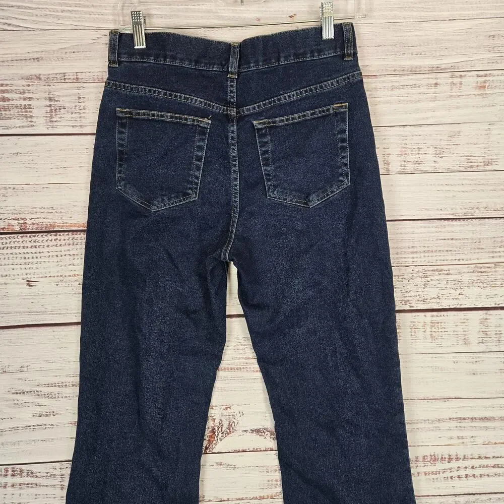 Vintage Casual Corner Jeans Women Sz 4 Stretch Bootcut High Rise Denim Dark Wash